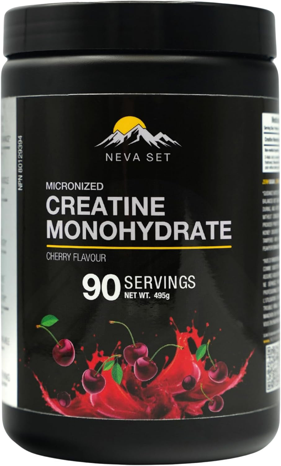 Nevaset Creatine Monohydrate, 3-Month Supply of 5000Mg Cherry Flavor  Creatine Monohydrate! Creatine Supplement for Muscle Growth, Increased Strength, Enhanced Energy Output, Improved Athletic Performance, 495G/90 Servings.